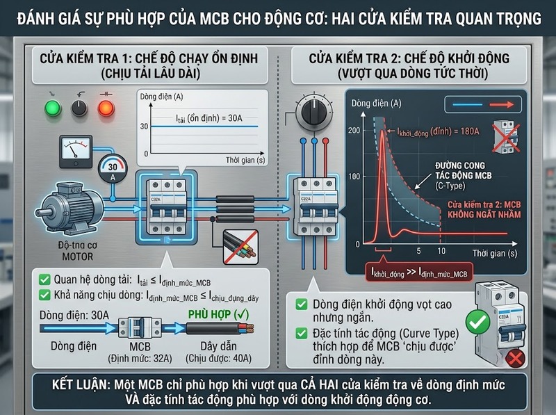 Cách chọn MCB cho động cơ